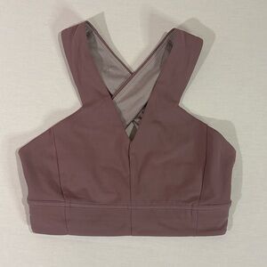 Lululemon Mauve Cross Back Sports Bra Medium Support Size 6